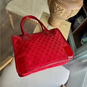 Gucci Red Monogram Bag